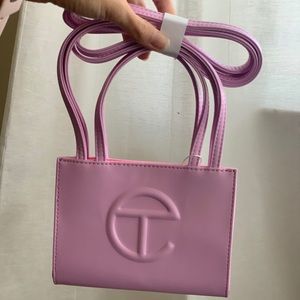 Small Bubblegum Pink Shopping Bag